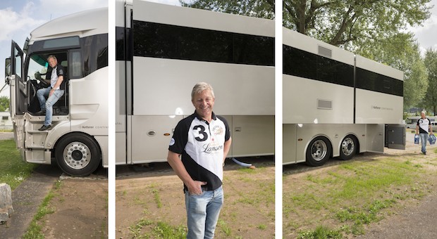 Axel Gier führt eine Autowerkstatt mit zehn Mitarbeitern. Sein Wohnmobil hat fast 1 Million Euro gekostet und ist der Hingucker auf dem Camping-Platz Mosel-Islands