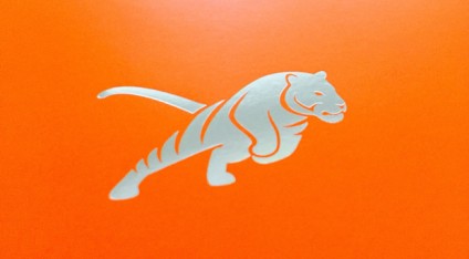 Nach der Einigung hat die Tiger Marketing Group GmbH jetzt ein neues Logo. Eine springende Raubkatze vor orangem Hintergrund.