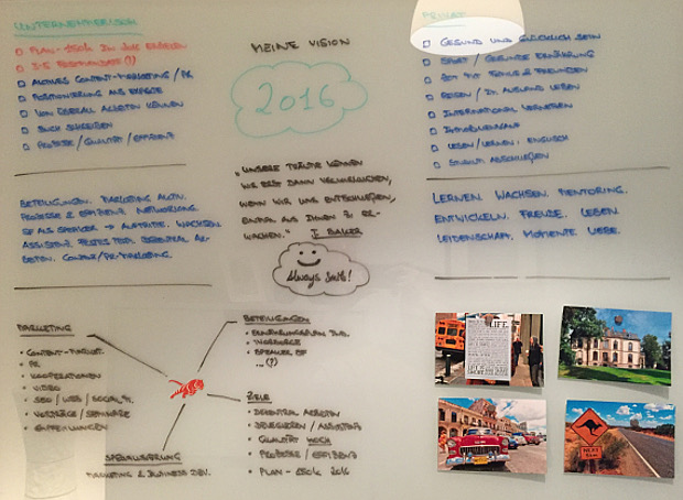 Mein Vision Paper für das Jahr 2015. © Sven Franzen