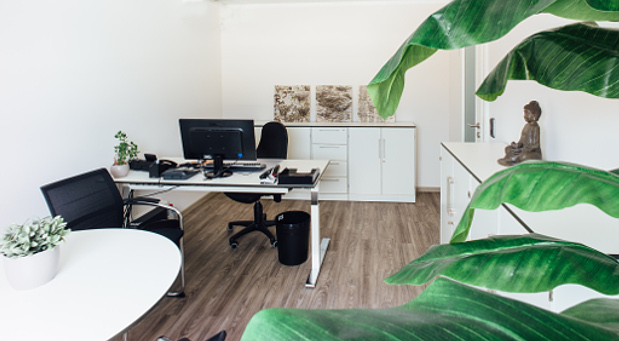 Ein seltener Anblick für Vanessa Weber: ihr aufgeräumtes Büro mit leerem Schreibtisch nach einem langen Urlaub.