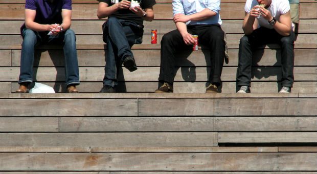 Mahlzeit! Diese vier Herren halten ihre Pausenzeiten offensichtlich ein.