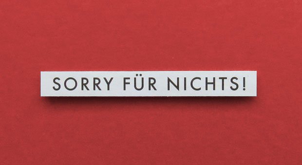 Sich für Fehler beim Kunden zu entschuldigen, zeugt von guter Servicementalität.