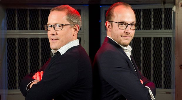 Wundertax- Co-Chef Steffen Harting (links) und Steuerberater Daniel Ritz (rechts) schenkten sich im Duell nichts, blieben aber stets fair und freundlich.