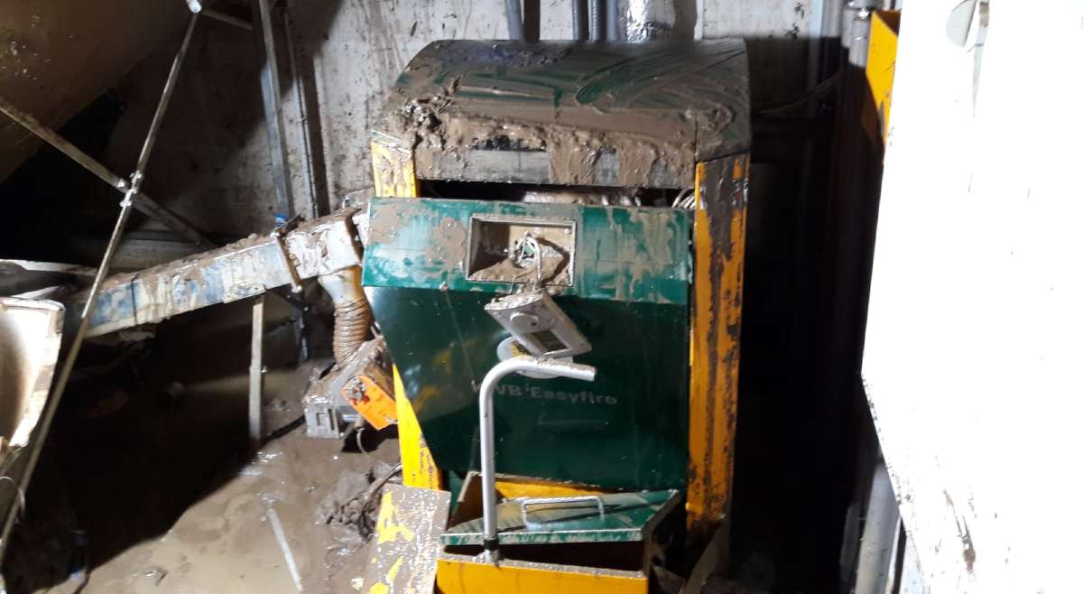 Flutkatastrophe: Der Schlamm hat Axel Nackes Keller verwüstet.