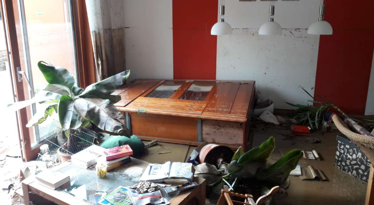 Die Flutkatastrophe hat Axel Nackes Haus zerstört