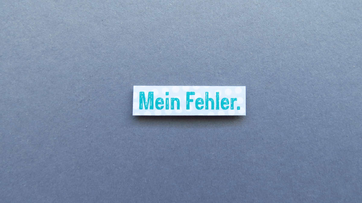 Fehler eingestehen