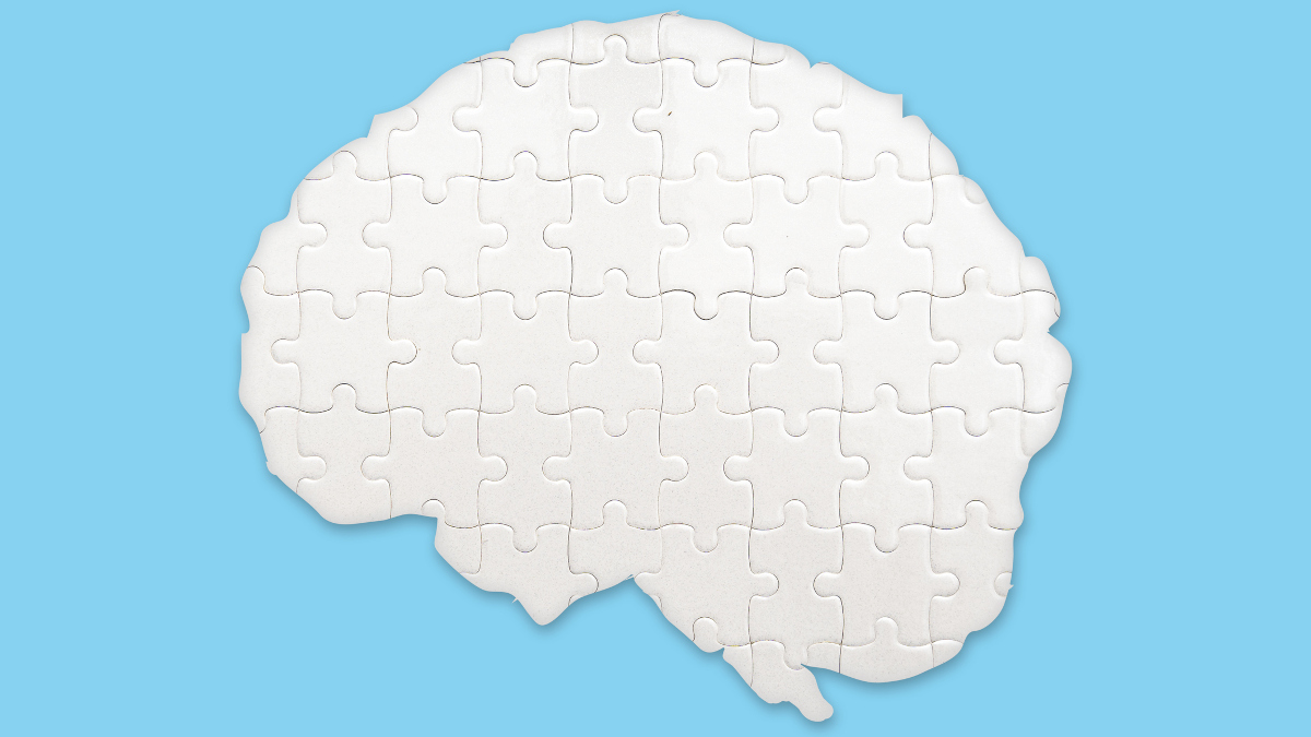 Gehirn in Form eines Puzzles