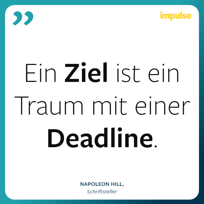 Zitat über ziele von Napoleon Hill