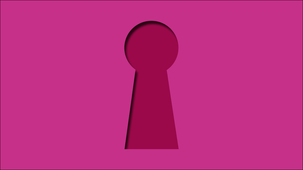 Grafische Darstellung eines Schlüssellochs.